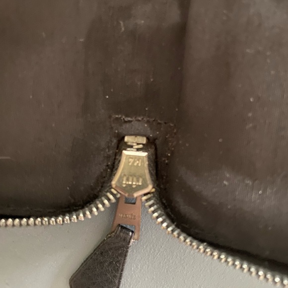 Authentic Hermes Grey Canvas Herline Zip Wallet w/enhancements - Picture 12 of 15